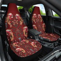 Oxblood Bird of Batik Papua Car Seat Cover Exotic Natural Wealth of Papua - Polynesian Pride