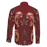 Oxblood Bird of Batik Papua Family Matching Mermaid Dress and Hawaiian Shirt Exotic Natural Wealth of Papua - Polynesian Pride