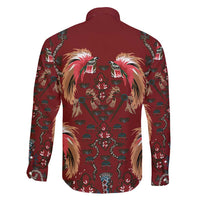 Oxblood Bird of Batik Papua Family Matching Short Sleeve Bodycon Dress and Hawaiian Shirt Exotic Natural Wealth of Papua - Polynesian Pride
