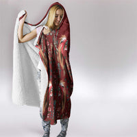 Oxblood Bird of Batik Papua Hooded Blanket Exotic Natural Wealth of Papua - Polynesian Pride