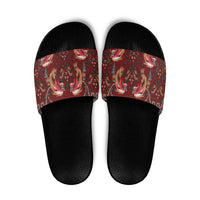 Oxblood Bird of Batik Papua Slide Sandals Exotic Natural Wealth of Papua - Polynesian Pride