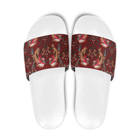 Oxblood Bird of Batik Papua Slide Sandals Exotic Natural Wealth of Papua - Polynesian Pride