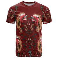 Oxblood Bird of Batik Papua T Shirt Exotic Natural Wealth of Papua - Polynesian Pride