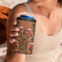 Terracotta Bird of Batik Papua 4 in 1 Can Cooler Tumbler Exotic Natural Wealth of Papua - Polynesian Pride