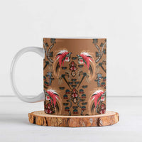 Terracotta Bird of Batik Papua Ceramic Mug Exotic Natural Wealth of Papua - Polynesian Pride
