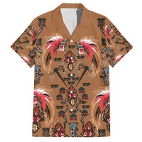 Terracotta Bird of Batik Papua Family Matching Long Sleeve Bodycon Dress and Hawaiian Shirt Exotic Natural Wealth of Papua - Polynesian Pride