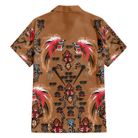Terracotta Bird of Batik Papua Family Matching Off Shoulder Maxi Dress and Hawaiian Shirt Exotic Natural Wealth of Papua - Polynesian Pride