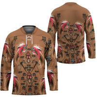 Terracotta Bird of Batik Papua Hockey Jersey Exotic Natural Wealth of Papua LT9 - Polynesian Pride