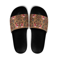 Terracotta Bird of Batik Papua Slide Sandals Exotic Natural Wealth of Papua - Polynesian Pride