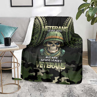Veterans Day Blanket War Never Leaves A Veteran Proud Military LT9 - Polynesian Pride