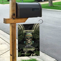 Veterans Day Garden Flag War Never Leaves A Veteran Proud Military LT9 - Polynesian Pride
