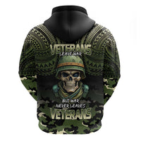Veterans Day Hoodie War Never Leaves A Veteran Proud Military LT9 - Polynesian Pride