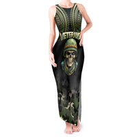 Veterans Day Tank Maxi Dress War Never Leaves A Veteran Proud Military LT9 Women Black - Polynesian Pride