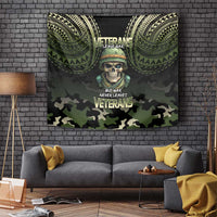 Veterans Day Tapestry War Never Leaves A Veteran Proud Military LT9 - Polynesian Pride