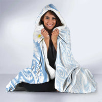 Palau 1981 Tribal Tattoo Hooded Blanket with Belau Plumeria Flowers