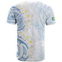 Palau 1981 Tribal Tattoo T Shirt with Belau Plumeria Flowers