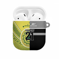 Custom Cricket AUNZ Spirit AirPods Case Aussie New Zealand Retro Edition LT9 Black - Polynesian Pride