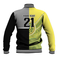 Custom Cricket AUNZ Spirit Baseball Jacket Aussie New Zealand Retro Edition - Polynesian Pride
