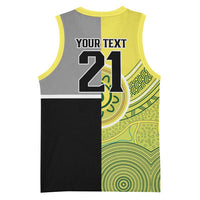 Custom Cricket AUNZ Spirit Basketball Jersey Aussie New Zealand Retro Edition - Polynesian Pride
