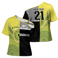 Custom Cricket AUNZ Spirit Cross Shoulder Shirt Aussie New Zealand Retro Edition - Polynesian Pride