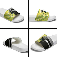 Custom Cricket AUNZ Spirit Slide Sandals Aussie New Zealand Retro Edition - Polynesian Pride