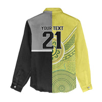 Custom Cricket AUNZ Spirit Women Casual Shirt Aussie New Zealand Retro Edition - Polynesian Pride