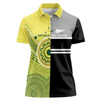 Custom Cricket AUNZ Spirit Women Polo Shirt Aussie New Zealand Retro Edition - Polynesian Pride