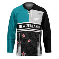 Custom NZ Cricket Pride Hockey Jersey Silver Fern Fan Supporter Apparel LT9 Unisex Black - Polynesian Pride