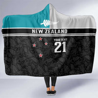 Custom NZ Cricket Pride Hooded Blanket Silver Fern Fan Supporter Apparel - Polynesian Pride