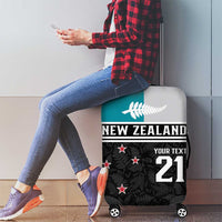 Custom NZ Cricket Pride Luggage Cover Silver Fern Fan Supporter Apparel - Polynesian Pride