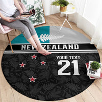 Custom NZ Cricket Pride Round Carpet Silver Fern Fan Supporter Apparel - Polynesian Pride
