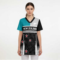Custom NZ Cricket Pride Scrub Top Silver Fern Fan Supporter Apparel - Polynesian Pride