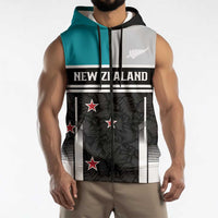 Custom NZ Cricket Pride Sleeveless Zip Hoodie Silver Fern Fan Supporter Apparel LT9 - Polynesian Pride