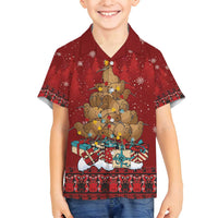 Funny Kiwi Bird Xmas Tree Family Matching Tank Maxi Dress and Hawaiian Shirt New Zealand Tribal Christmas Spirit - Polynesian Pride