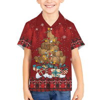 Funny Kiwi Bird Xmas Tree Family Matching Tank Maxi Dress and Hawaiian Shirt New Zealand Tribal Christmas Spirit - Polynesian Pride