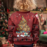 Funny Kiwi Bird Xmas Tree Kid Ugly Christmas Sweater New Zealand Tribal Christmas Spirit - Polynesian Pride