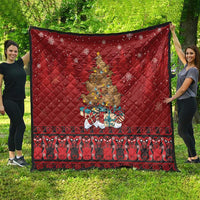 Funny Kiwi Bird Xmas Tree Quilt New Zealand Tribal Christmas Spirit - Polynesian Pride
