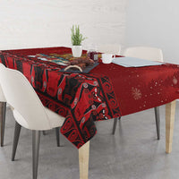 Funny Kiwi Bird Xmas Tree Tablecloth New Zealand Tribal Christmas Spirit - Polynesian Pride
