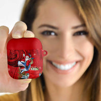 Funny Santa Riding Shark AirPods Case Polynesian Tribal Christmas Spirit LT9 - Polynesian Pride