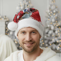 Funny Santa Riding Shark Christmas Santa Hat Polynesian Tribal Christmas Spirit - Polynesian Pride