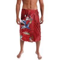 Funny Santa Riding Shark Lavalava Polynesian Tribal Christmas Spirit - Polynesian Pride