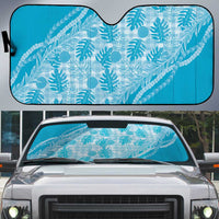 Hawaii Breadfruit Palaka Auto Sun Shade Polu Maile Lei - Polynesian Pride