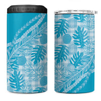 Hawaii Breadfruit Palaka 4 in 1 Can Cooler Tumbler Polu Maile Lei - Polynesian Pride
