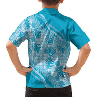 Hawaii Breadfruit Palaka Family Matching Off Shoulder Maxi Dress and Hawaiian Shirt Polu Maile Lei - Polynesian Pride