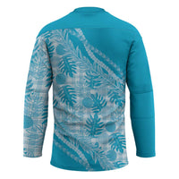 Hawaii Breadfruit Palaka Hockey Jersey Polu Maile Lei LT9 - Polynesian Pride