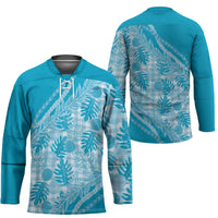 Hawaii Breadfruit Palaka Hockey Jersey Polu Maile Lei LT9 - Polynesian Pride