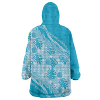 Hawaii Breadfruit Palaka Wearable Blanket Hoodie Polu Maile Lei LT9 - Polynesian Pride