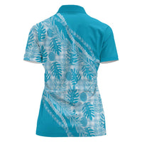 Hawaii Breadfruit Palaka Women Polo Shirt Polu Maile Lei LT9 - Polynesian Pride