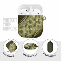 Hawaii Breadfruit Palaka AirPods Case Omaomao Maile Lei - Polynesian Pride