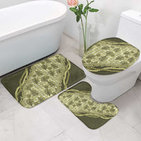 Hawaii Breadfruit Palaka Bathroom Set Omaomao Maile Lei - Polynesian Pride